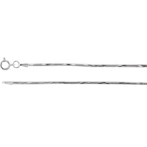 Sterling Silver 1.5mm Diamond Cut Snake Chain