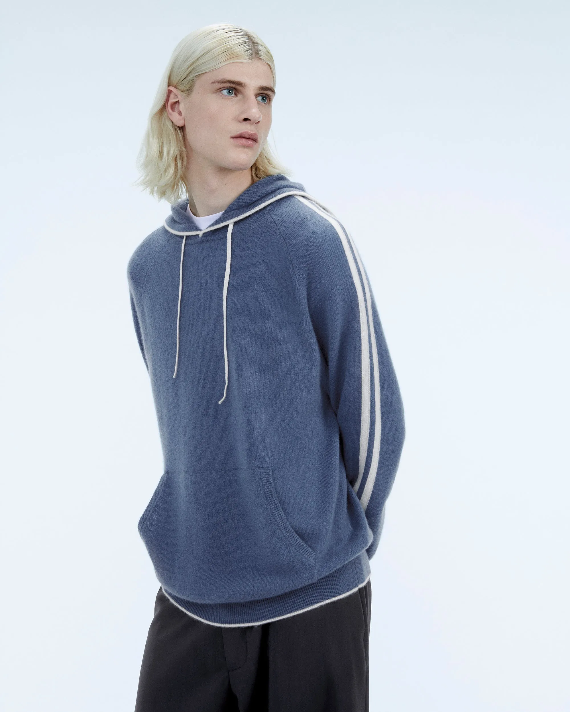 Striped Hoodie Sweater (S24 / MEN / Storm Blue)