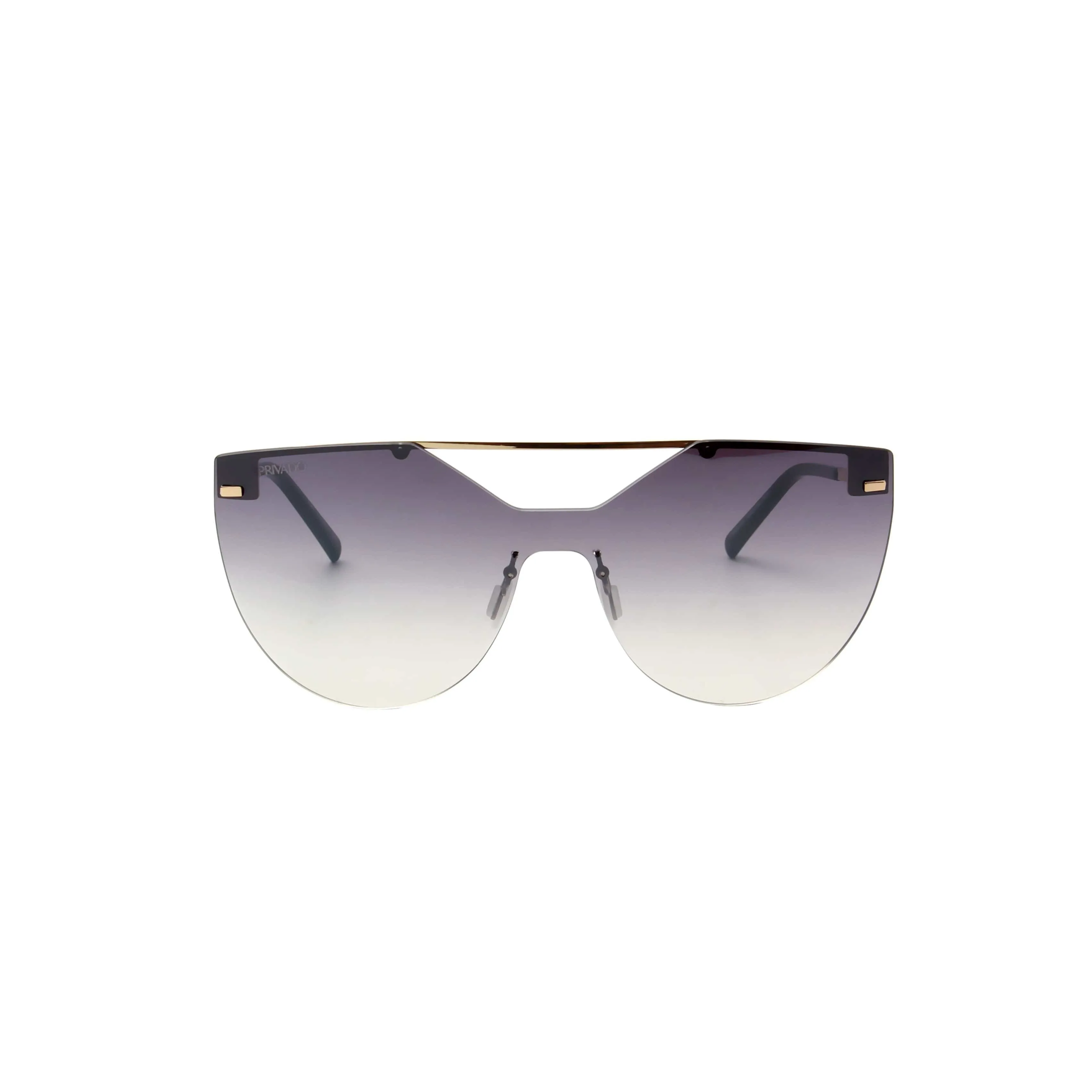 Strix - Rimless Gradient Aviator Sunglasses - Gold & Gunmetal