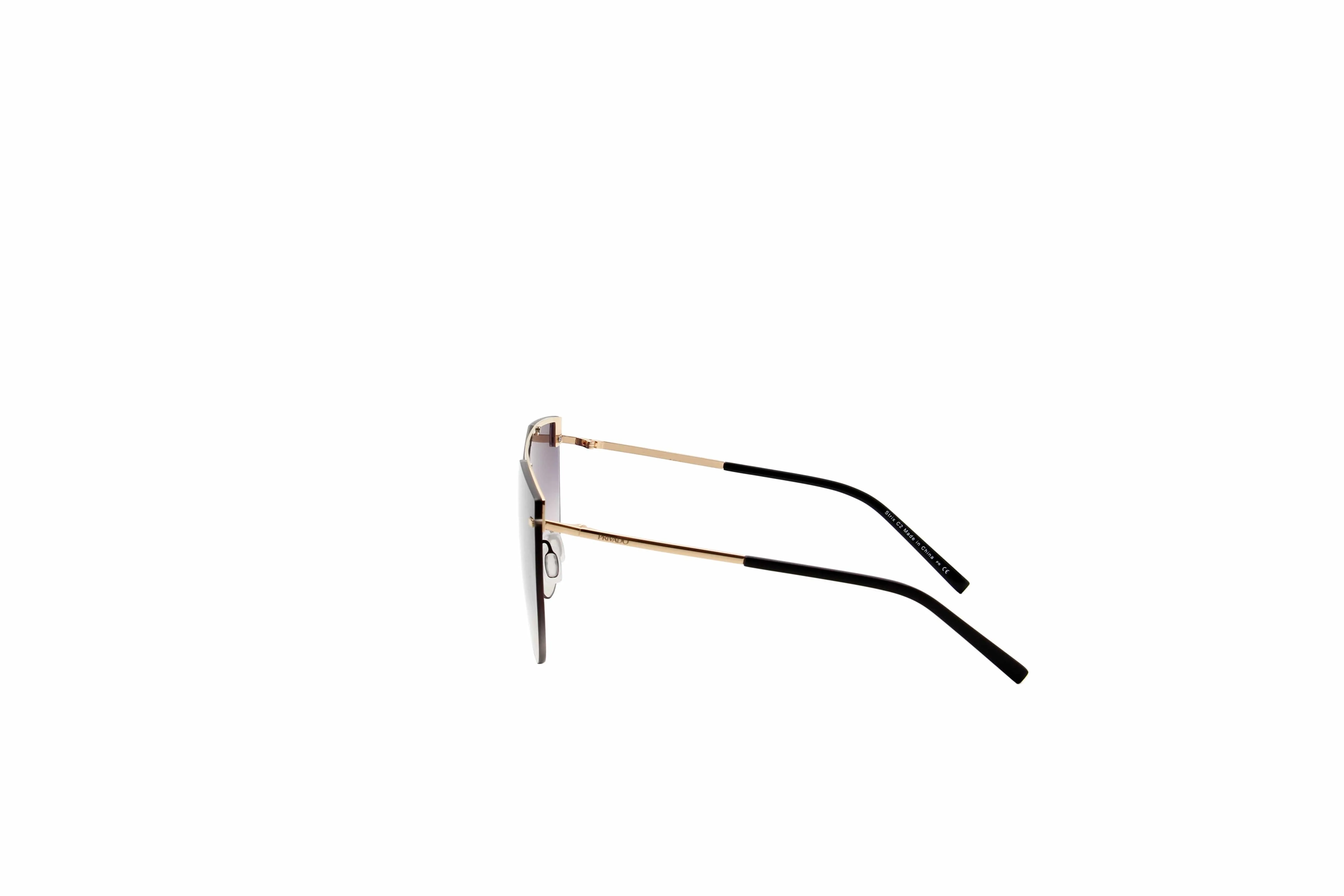 Strix - Rimless Gradient Aviator Sunglasses - Gold & Gunmetal
