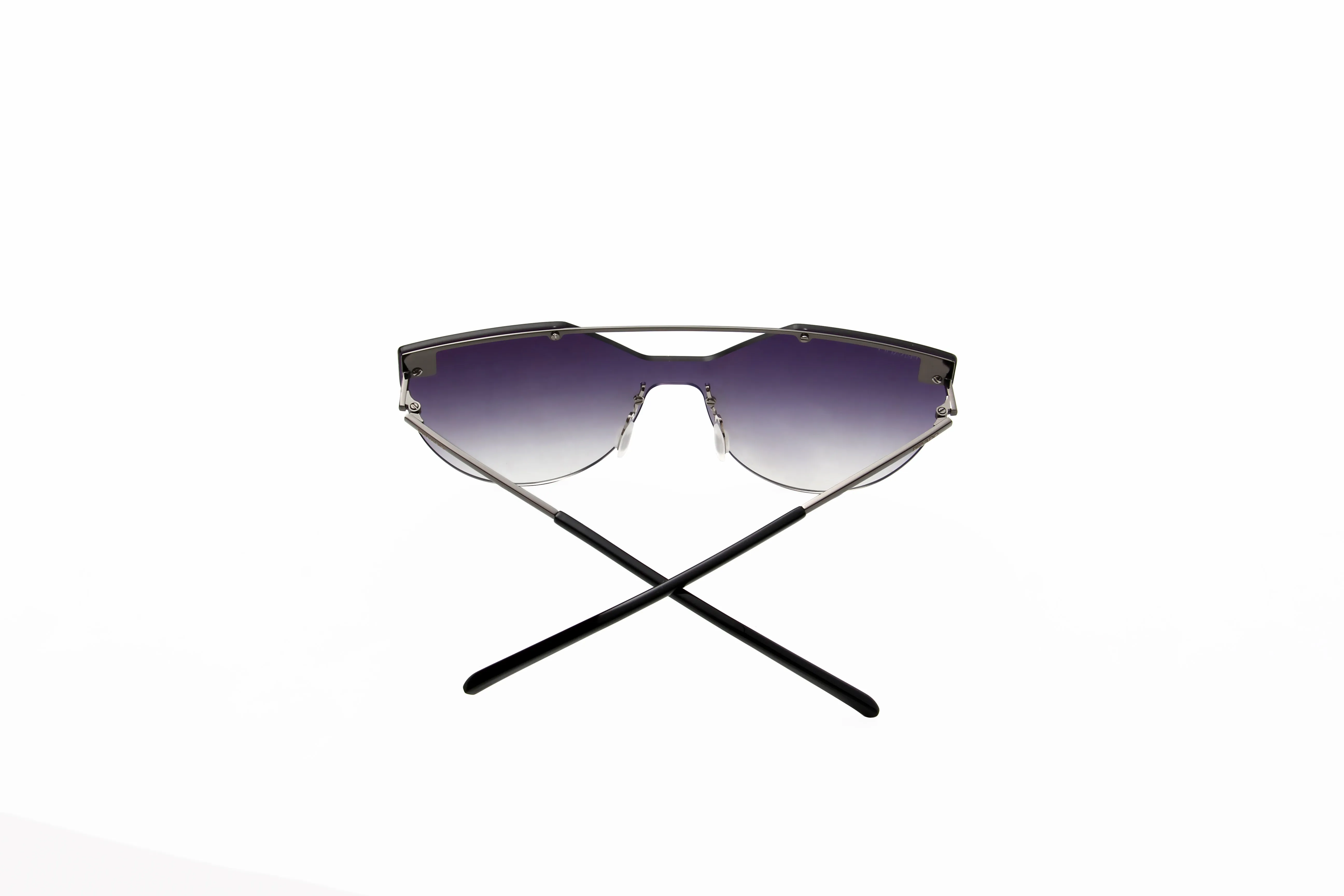 Strix - Rimless Gradient Aviator Sunglasses - Gold & Gunmetal