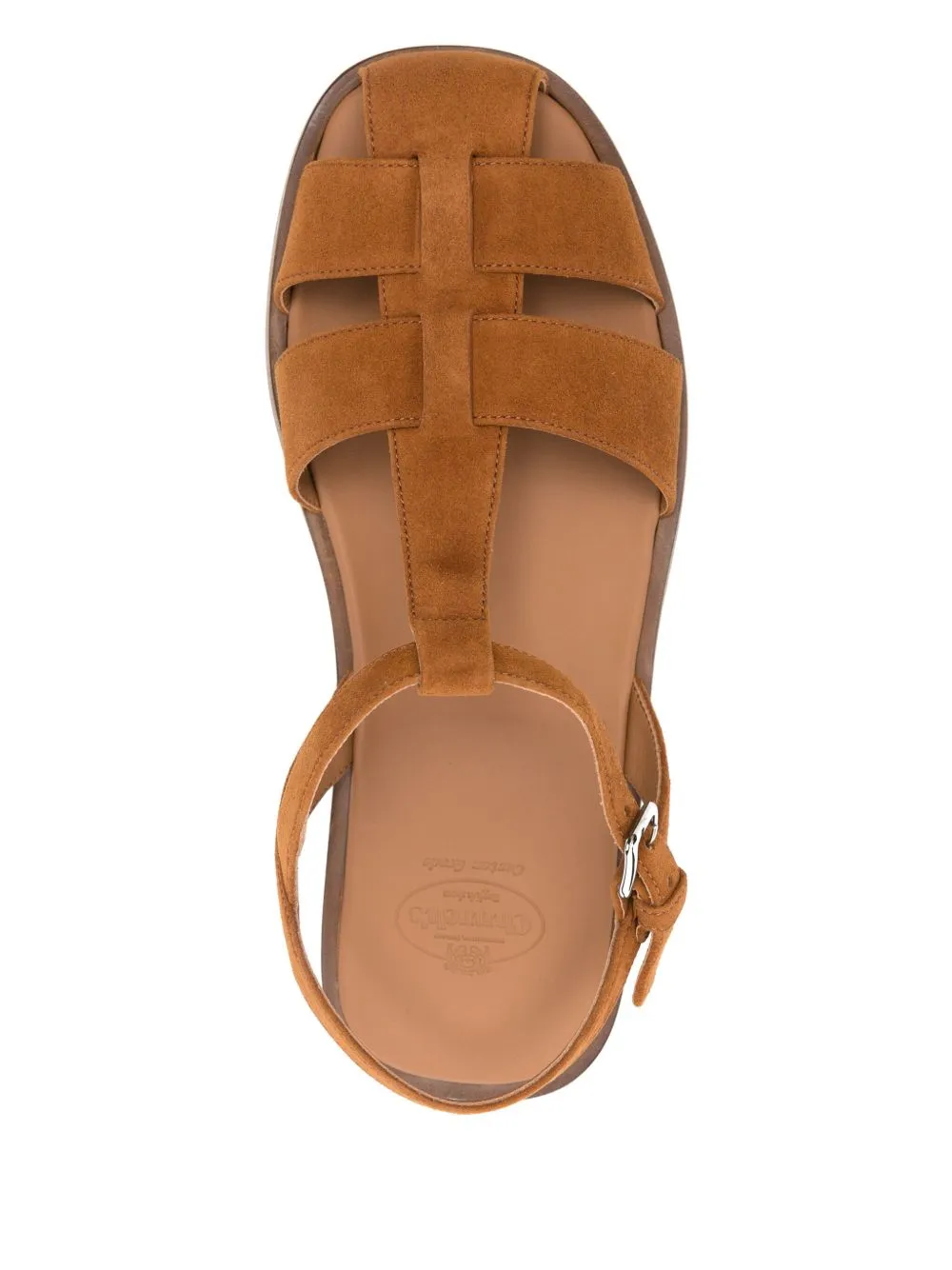 Suede leather cage sandals