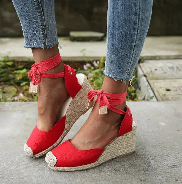 Summer Wedge Strap Sandals