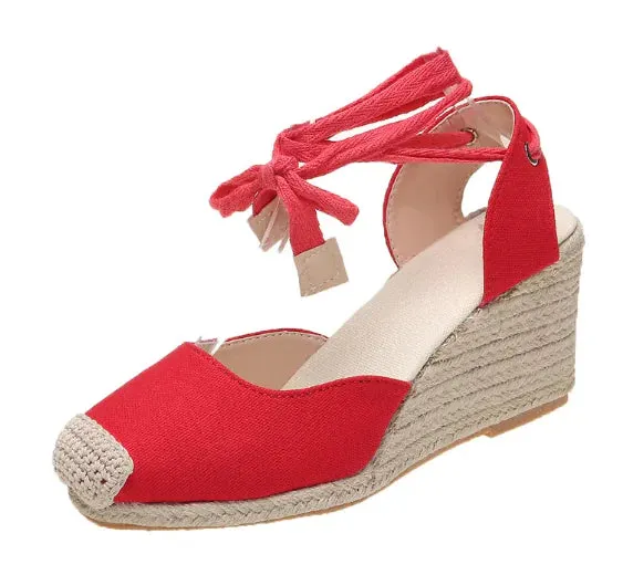 Summer Wedge Strap Sandals