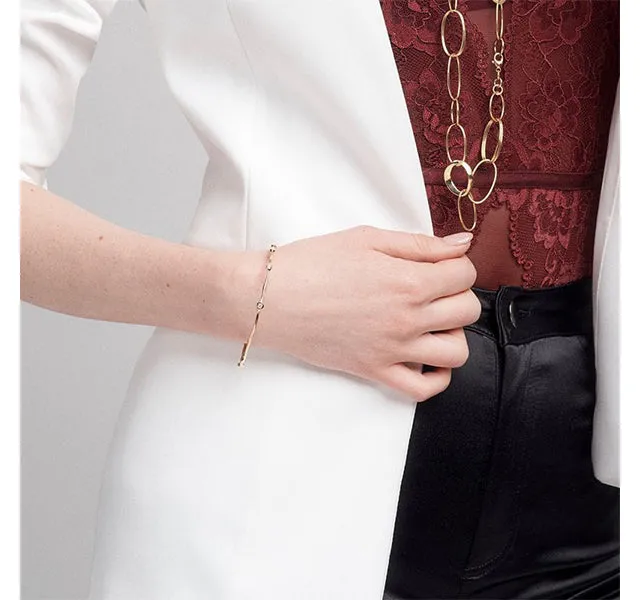 Superstar Bangle in 18K Gold with Diamonds