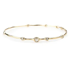 Superstar Bangle in 18K Gold with Diamonds