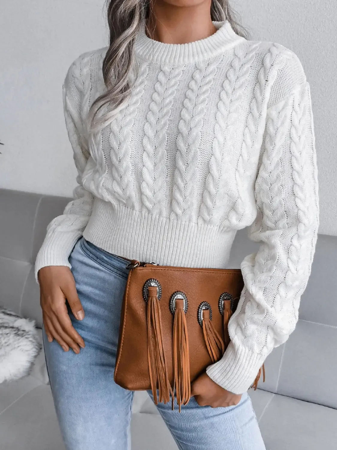 'Suri' Cable-Knit Sweater