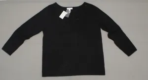 Susan Graver Women's Bateau Neck Long Sleeve Embellished Sweater