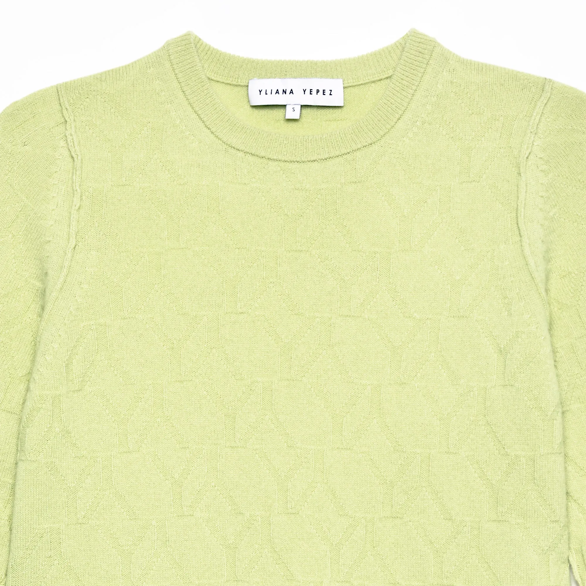 Sweater Cashmere Citron YY Logomania