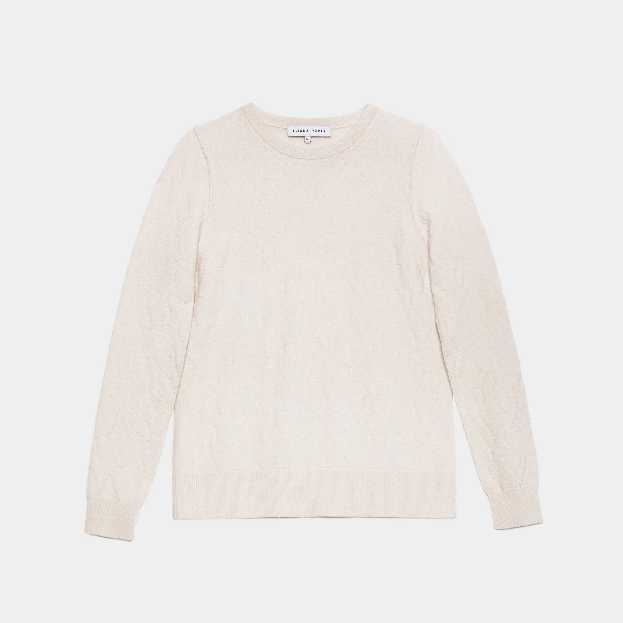 Sweater Cashmere off white YY Logomania