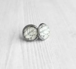 Sweater Earring, grey sweater earring, cable knit earring, winter stud, grey winter earring, winter stud, cozy earring, gray stud earring