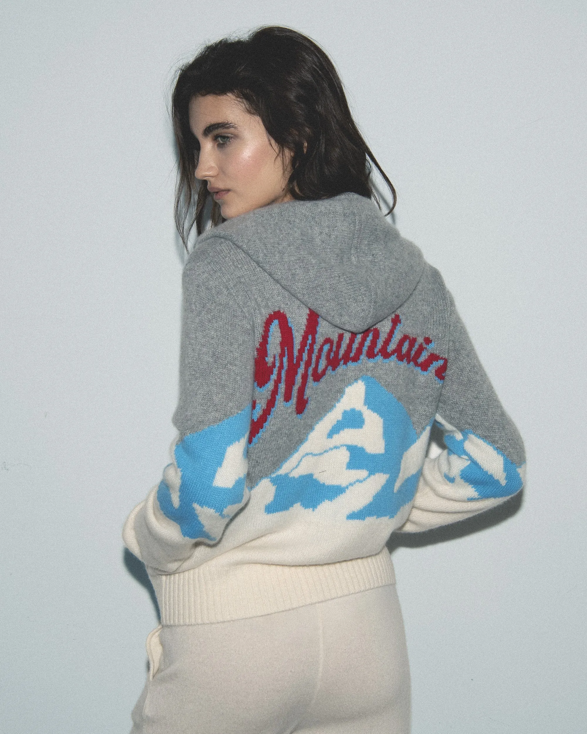 Sweater Hoodie Mountain (H24 / WOMEN / Ecru)
