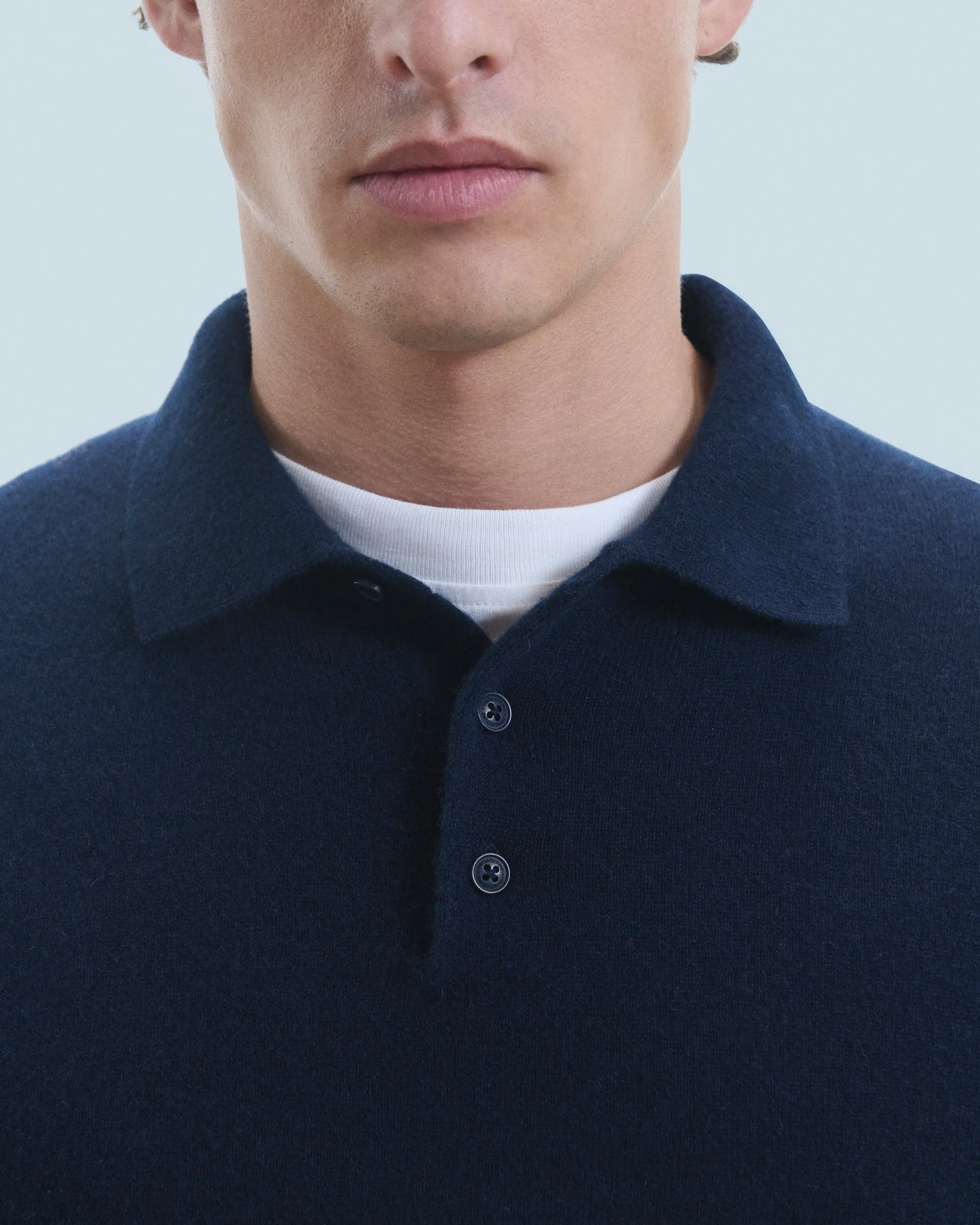 Sweater Polo Neck Basic (H24 / MEN / Dark Chiné Grey)
