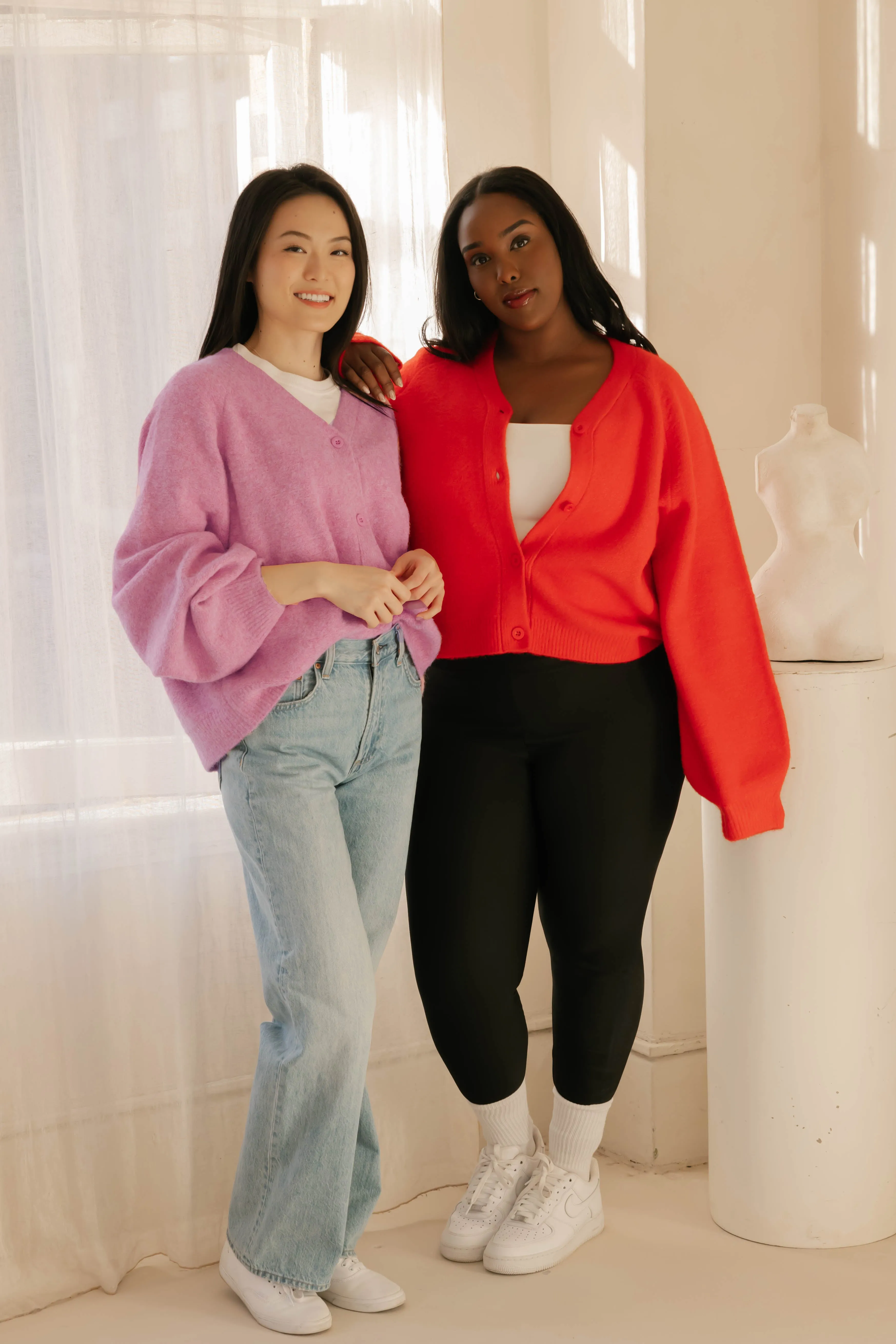 Sweater Weather Short Cardigan in Red