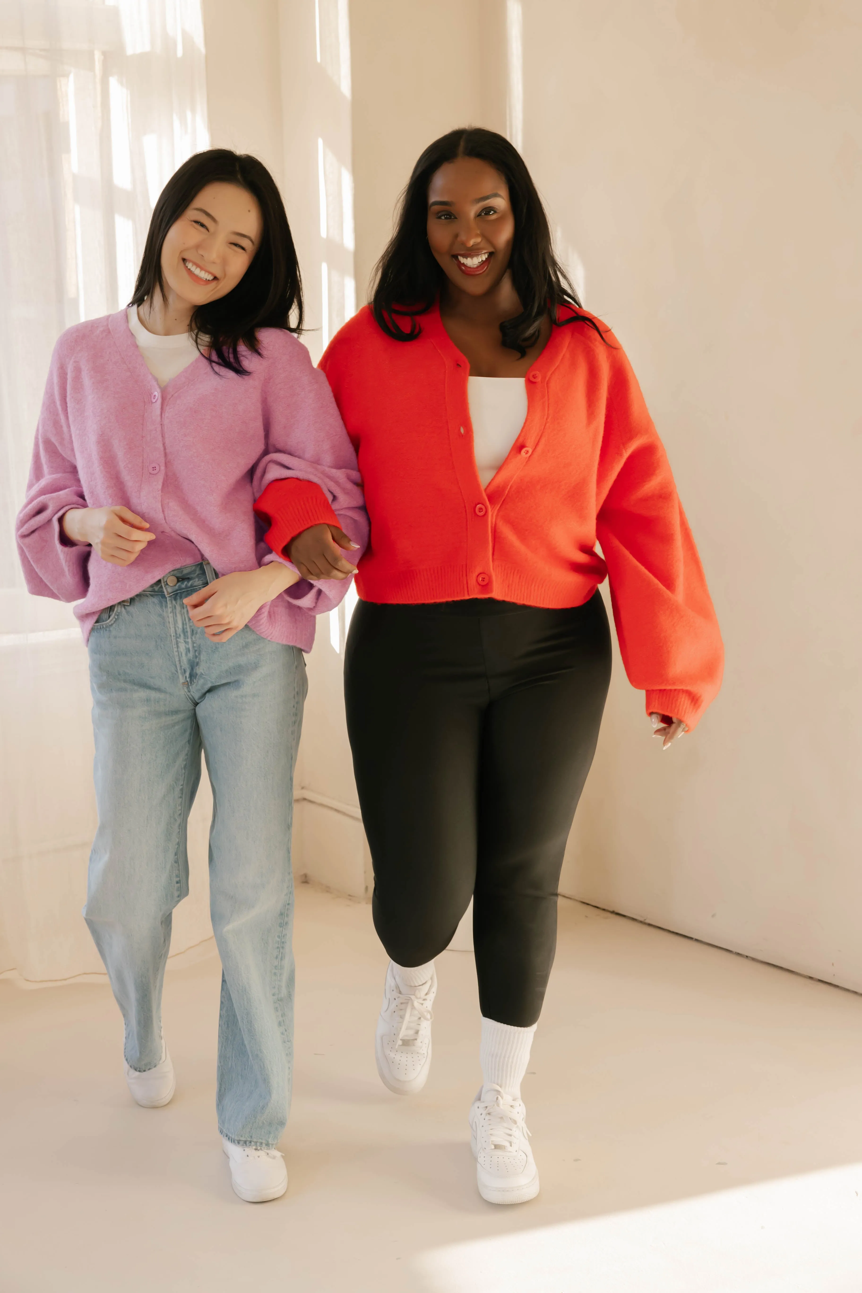 Sweater Weather Short Cardigan in Red