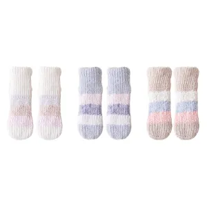 Sweetnana Women's Cozy Ankle Socks, Thickened Fuzzy Non-Slip Slipper Socks for Winter, Super Soft and Cute Lounge Wear Socks for Maximum Comfort