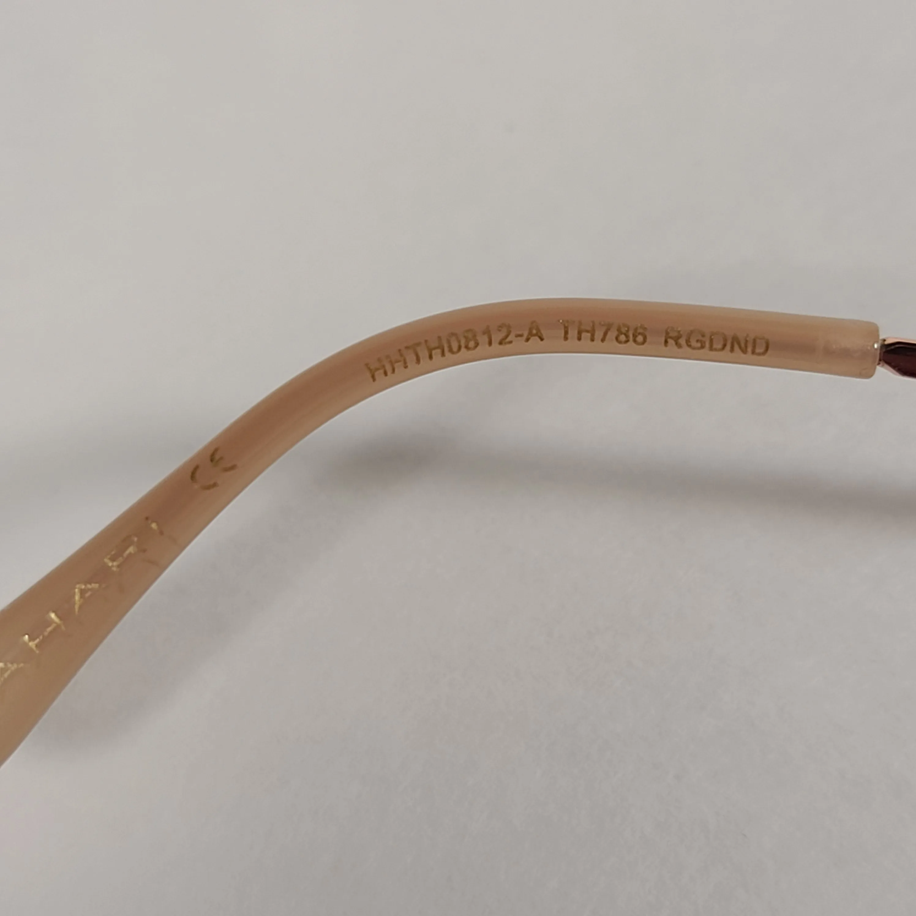 Tahari Aviator Slice Sunglasses Rose Gold Nude Frame Brown Gradient Lens TH786 RGDND