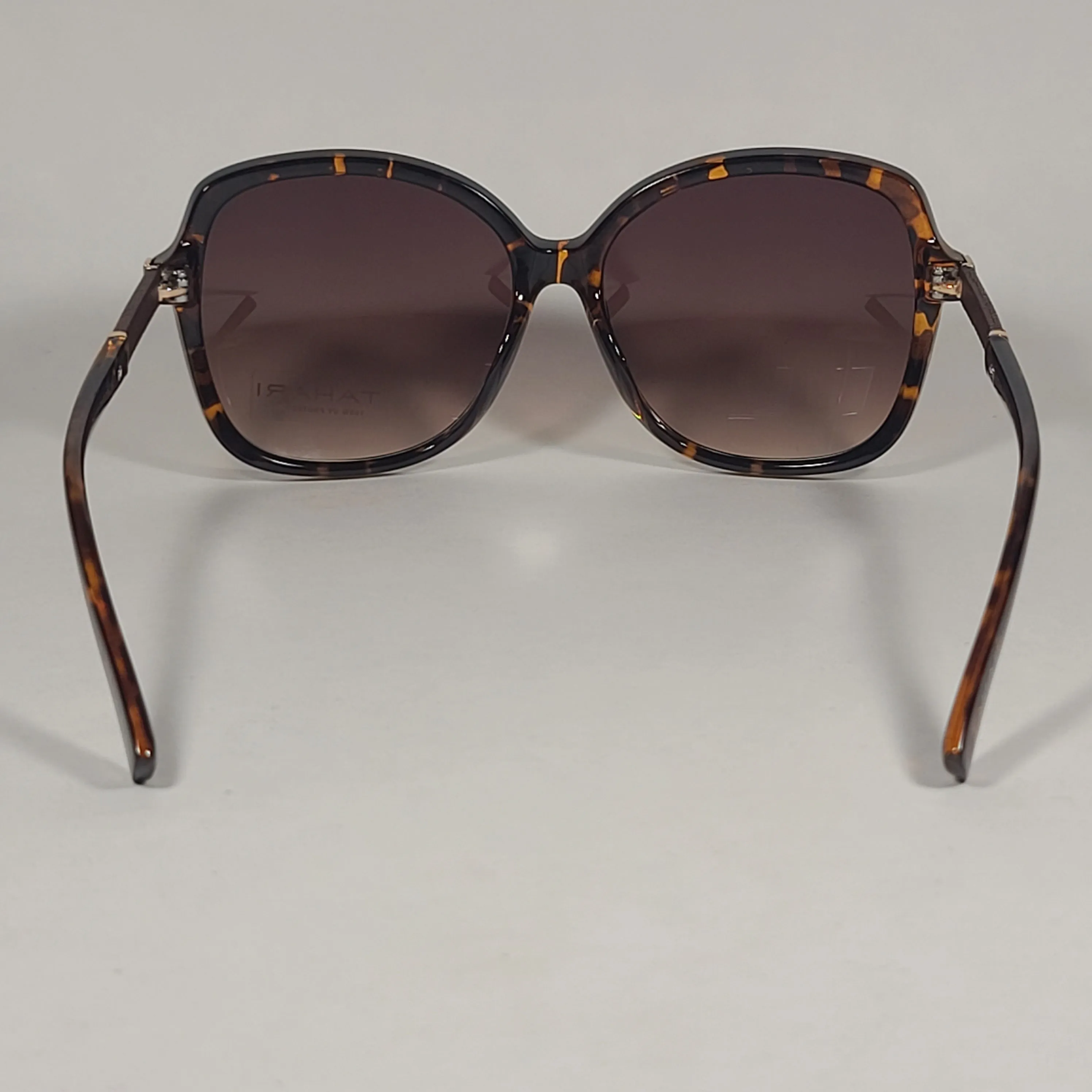 Tahari Butterfly Sunglasses Brown Tortoise Gold Brown Gradient Lens TH773 TS