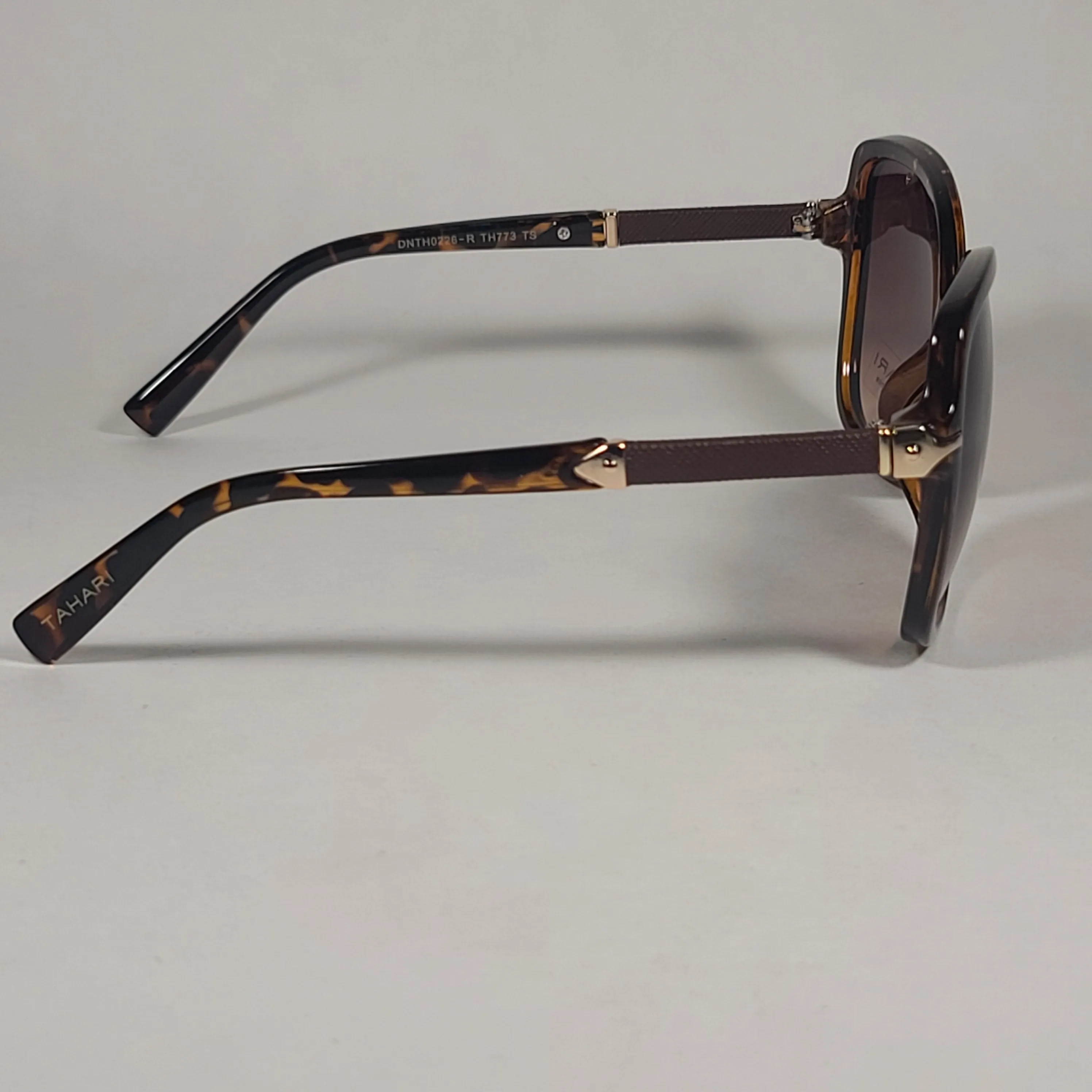 Tahari Butterfly Sunglasses Brown Tortoise Gold Brown Gradient Lens TH773 TS
