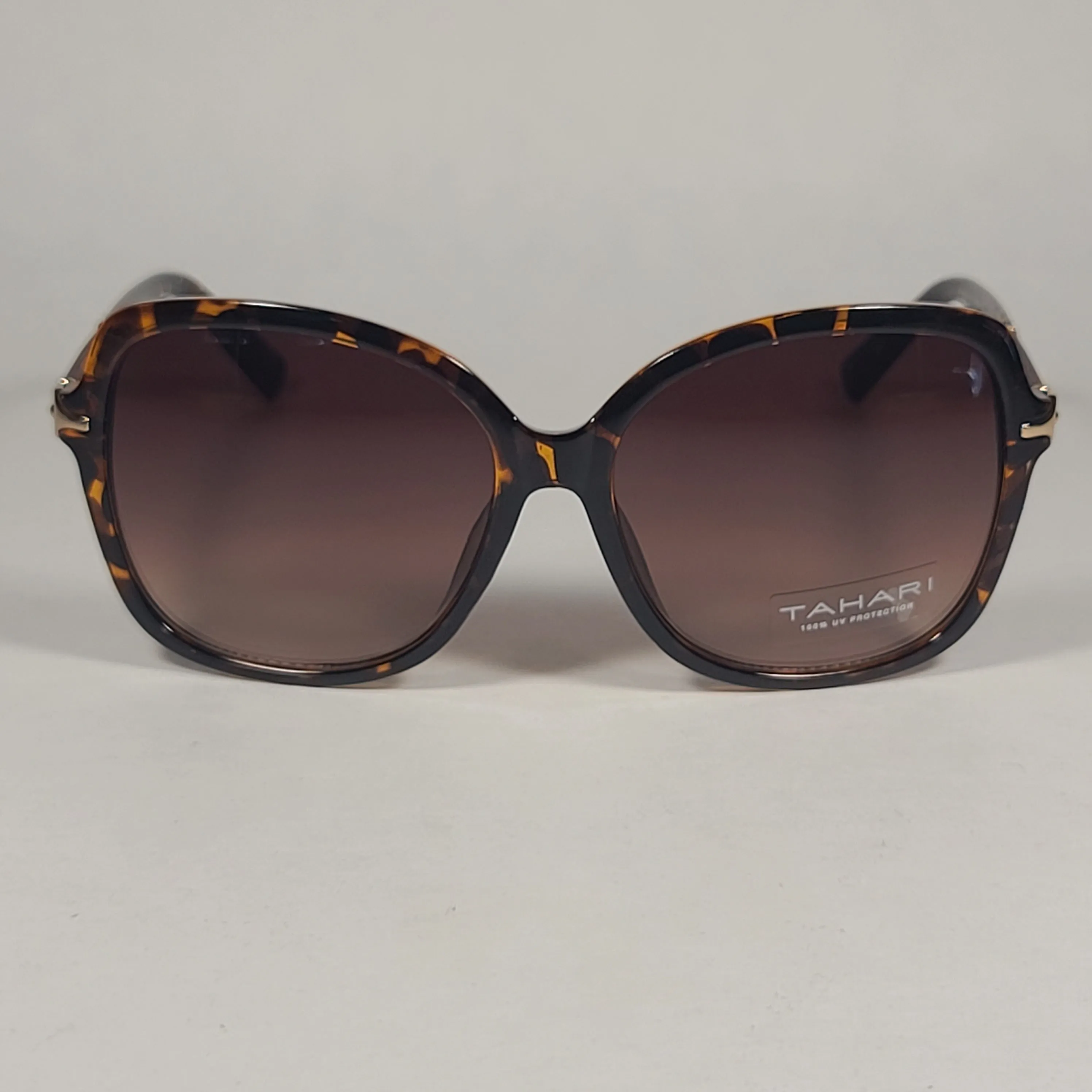 Tahari Butterfly Sunglasses Brown Tortoise Gold Brown Gradient Lens TH773 TS