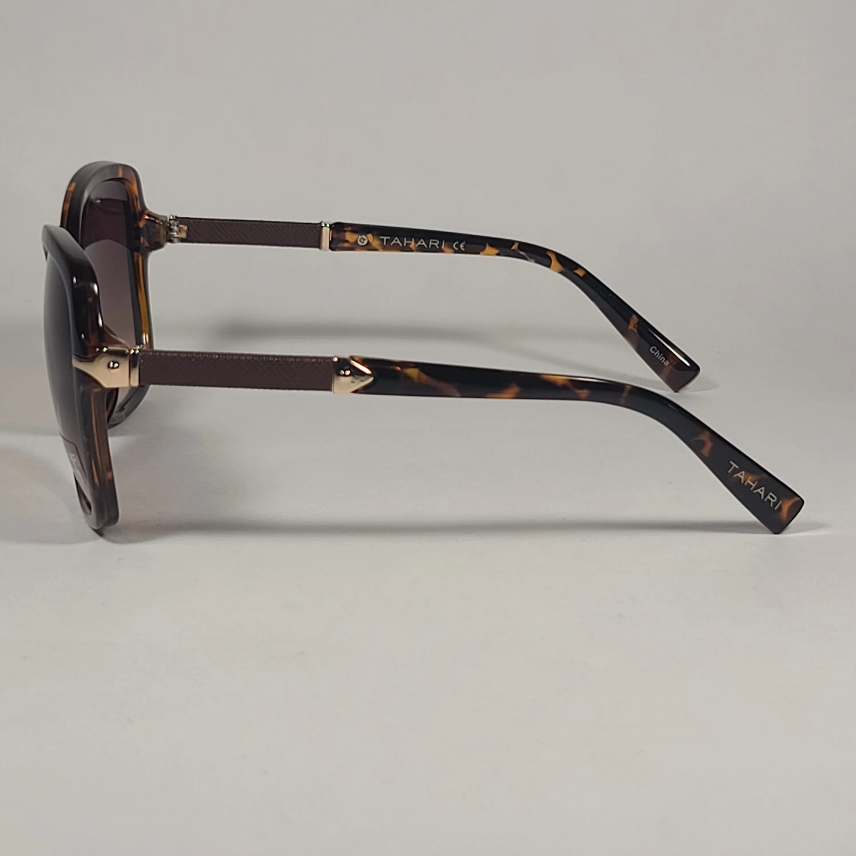 Tahari Butterfly Sunglasses Brown Tortoise Gold Brown Gradient Lens TH773 TS