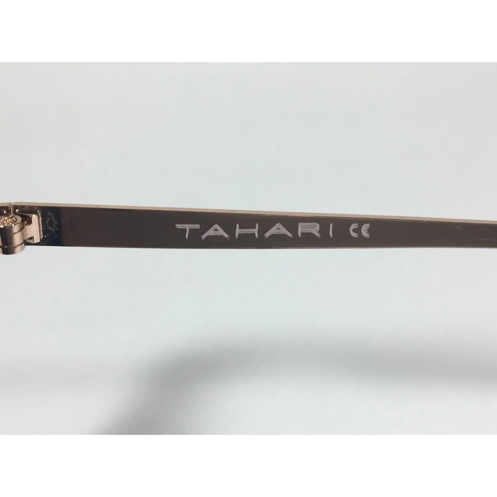 Tahari Cat Eye Sunglasses Black Gold Frame Gray Gradient Lens TH704 OX
