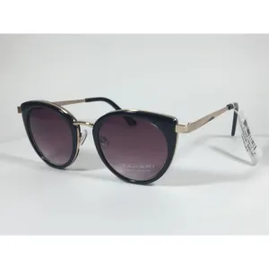 Tahari Cat Eye Sunglasses Black Gold Frame Gray Gradient Lens TH704 OX