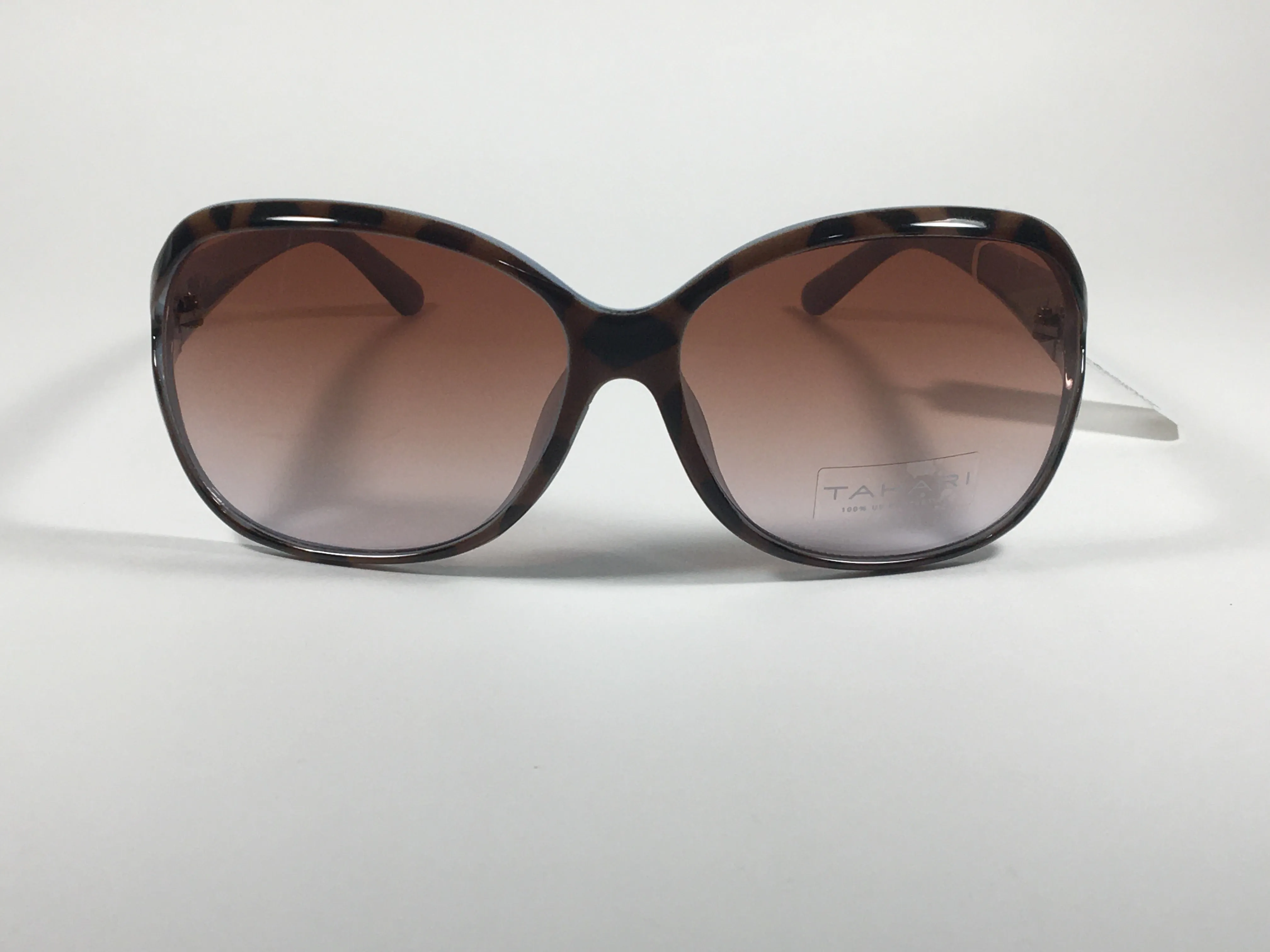 Tahari Large Oval Sunglasses Blue Gray Tortoise Brown Gradient Lens TH660 TSBL