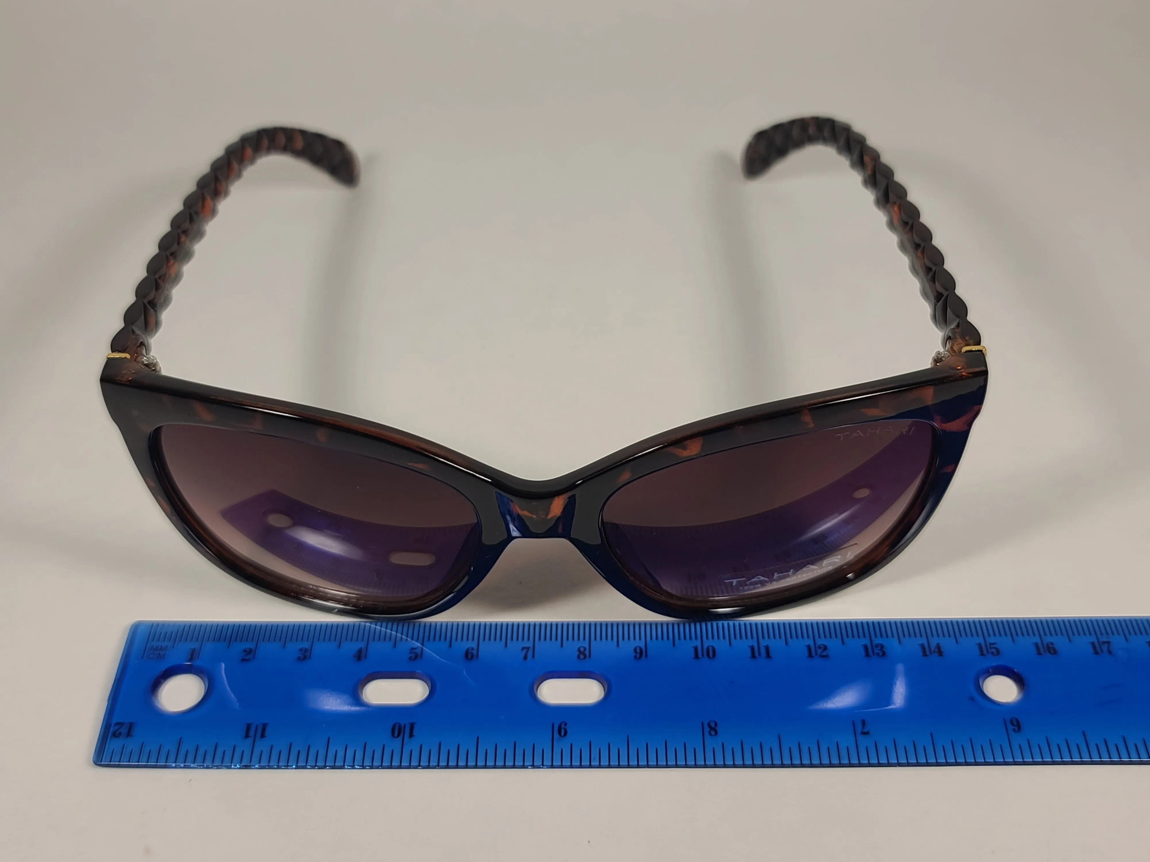 Tahari Rectangular Sunglasses Tortoise Frame Brown Gradient TH795 TS