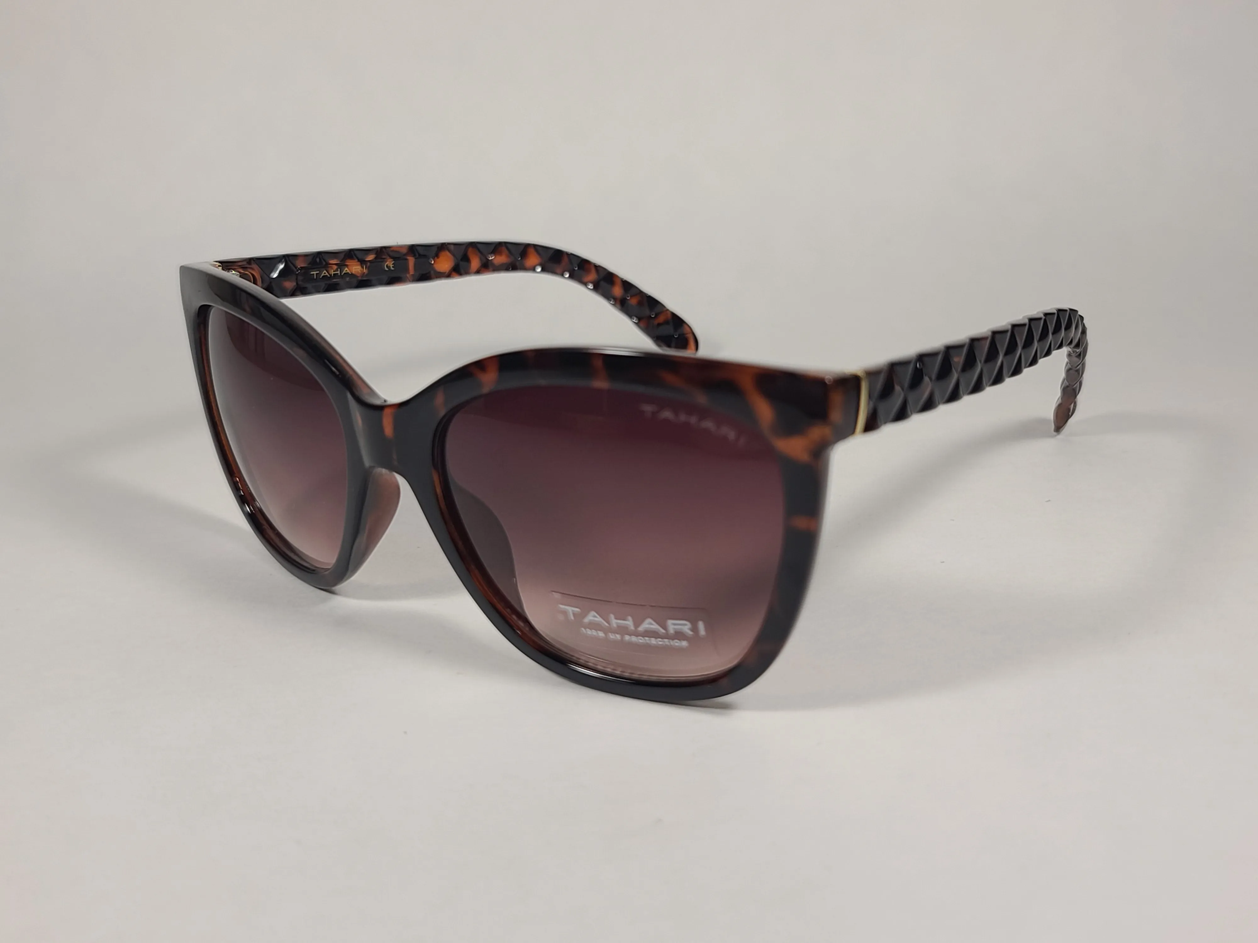 Tahari Rectangular Sunglasses Tortoise Frame Brown Gradient TH795 TS