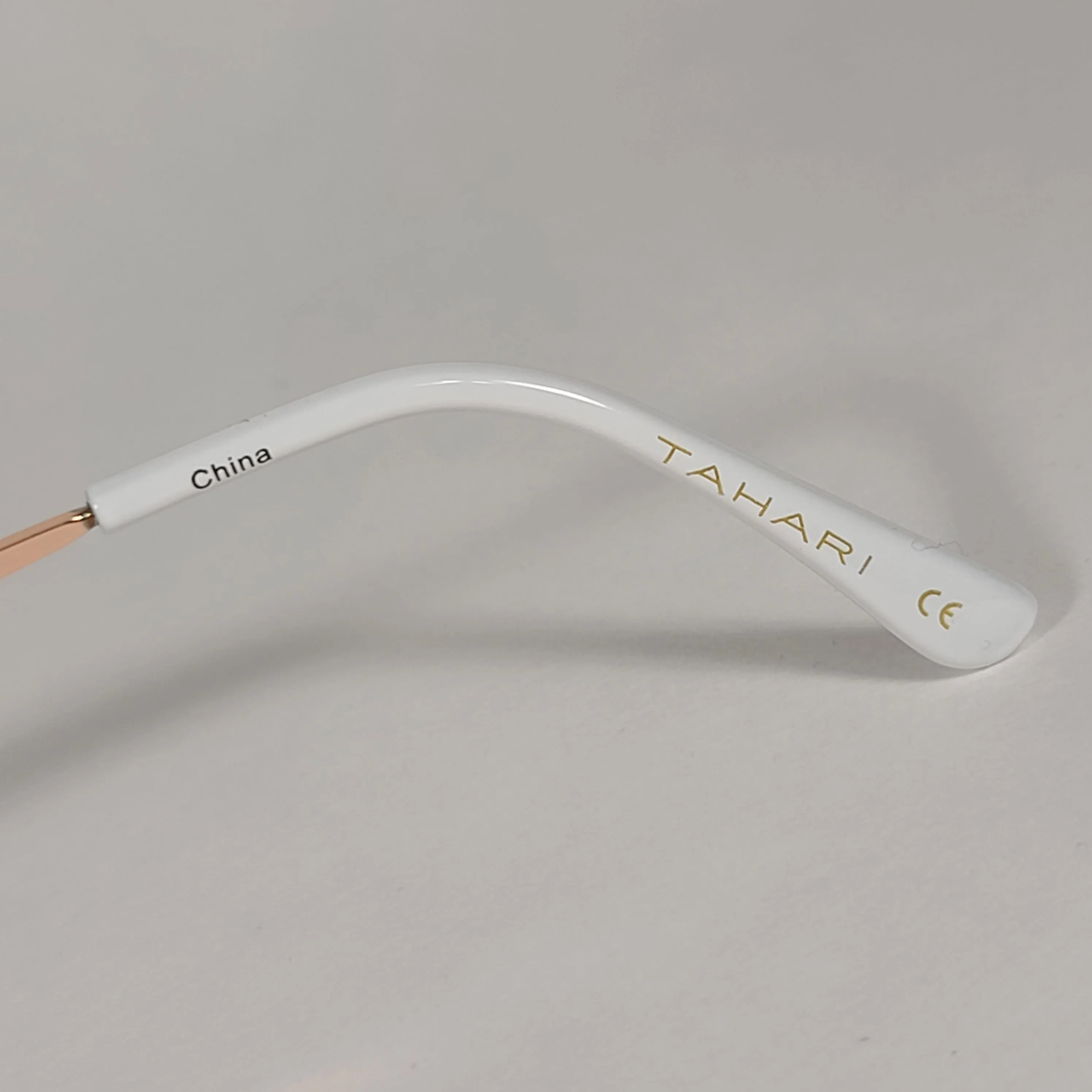 Tahari Rounded Aviator Sunglasses Gold White Pink Gradient Lens TH790 GLDWH