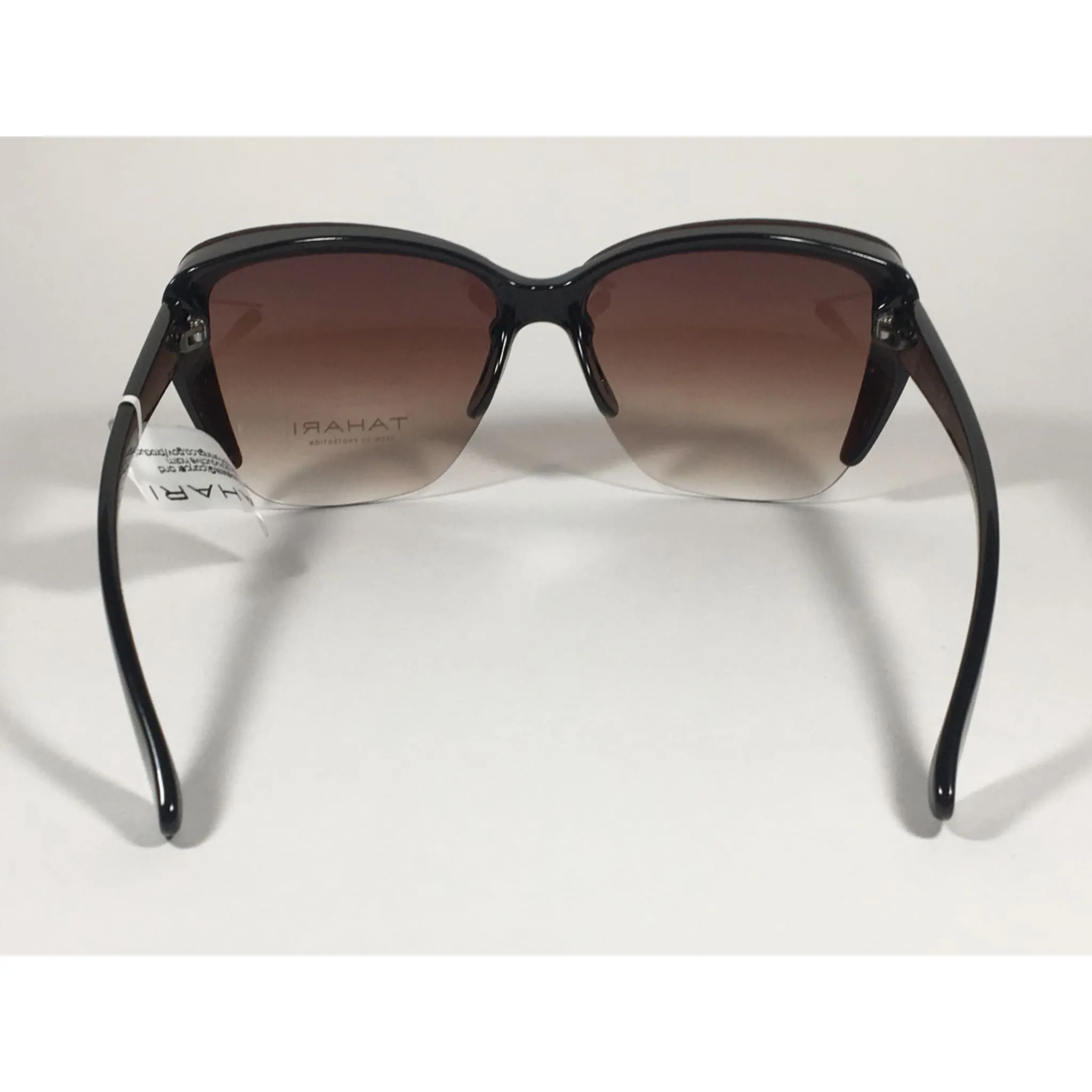Tahari Shield Cat Eye Sunglasses Brown Tortoise Brown Gradient Lens TH705 TS