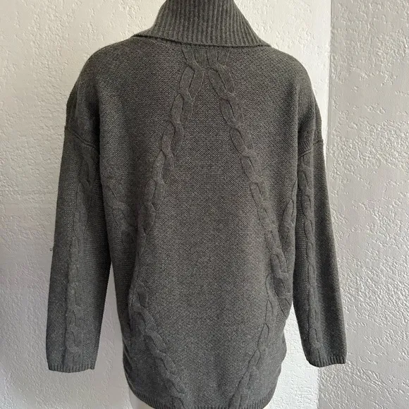 Talbots 100% cashmere olive green A LINE sweater MP