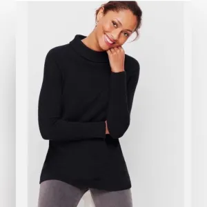 Talbots Cashmere Fold over Mock neck Sweater
