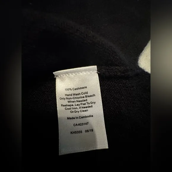 Talbots Cashmere Fold over Mock neck Sweater