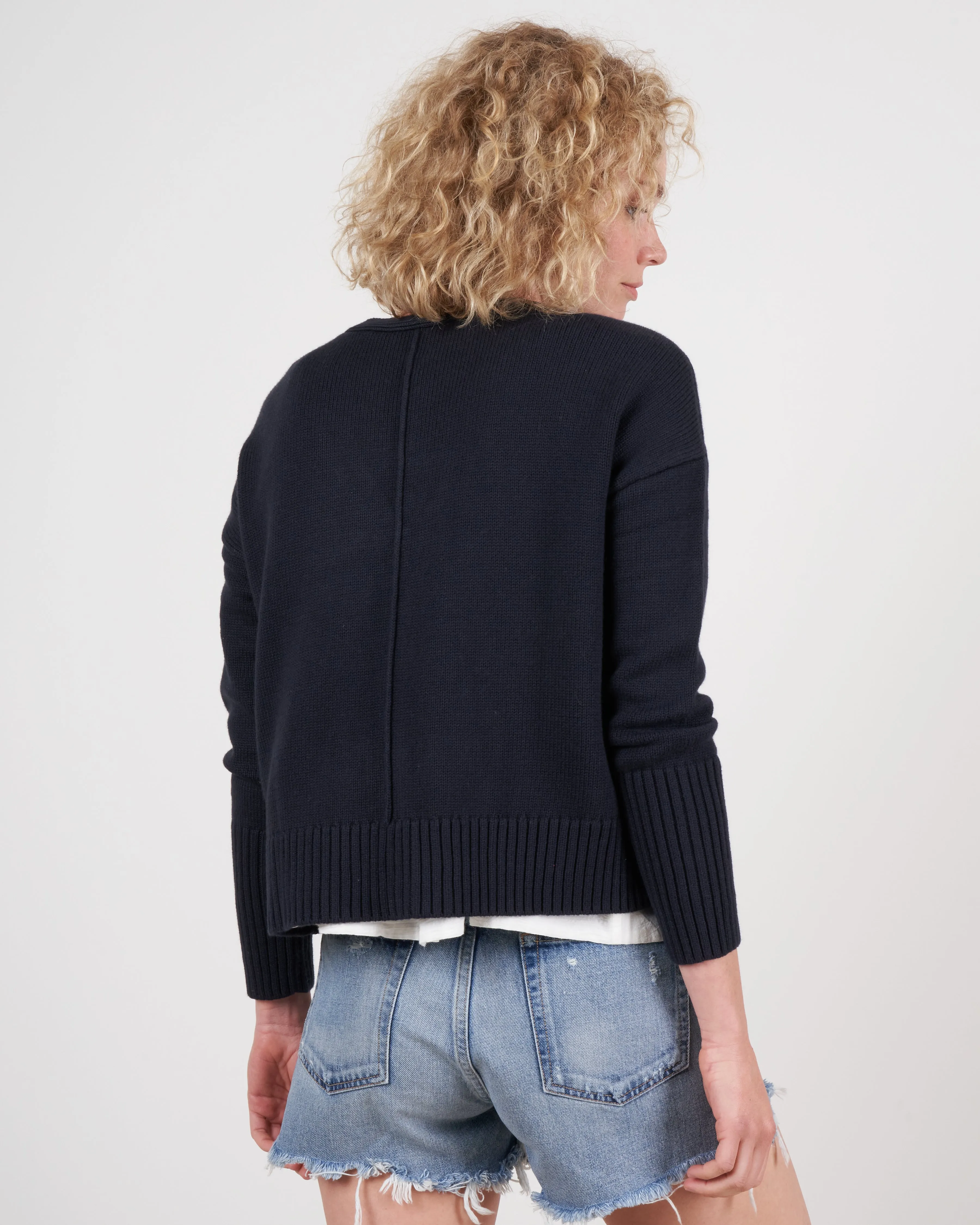 taylor cotton cashmere buttondown - navy