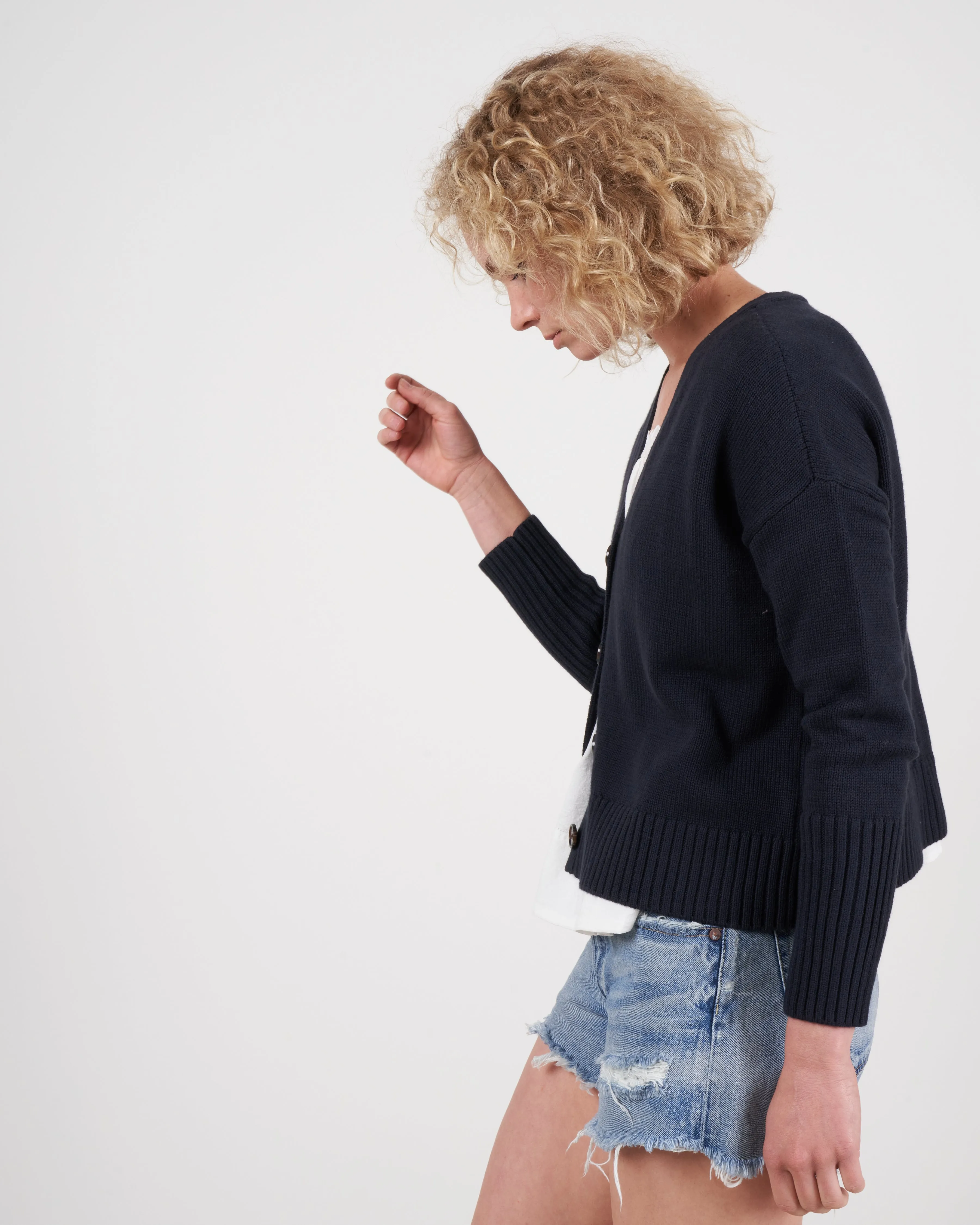 taylor cotton cashmere buttondown - navy