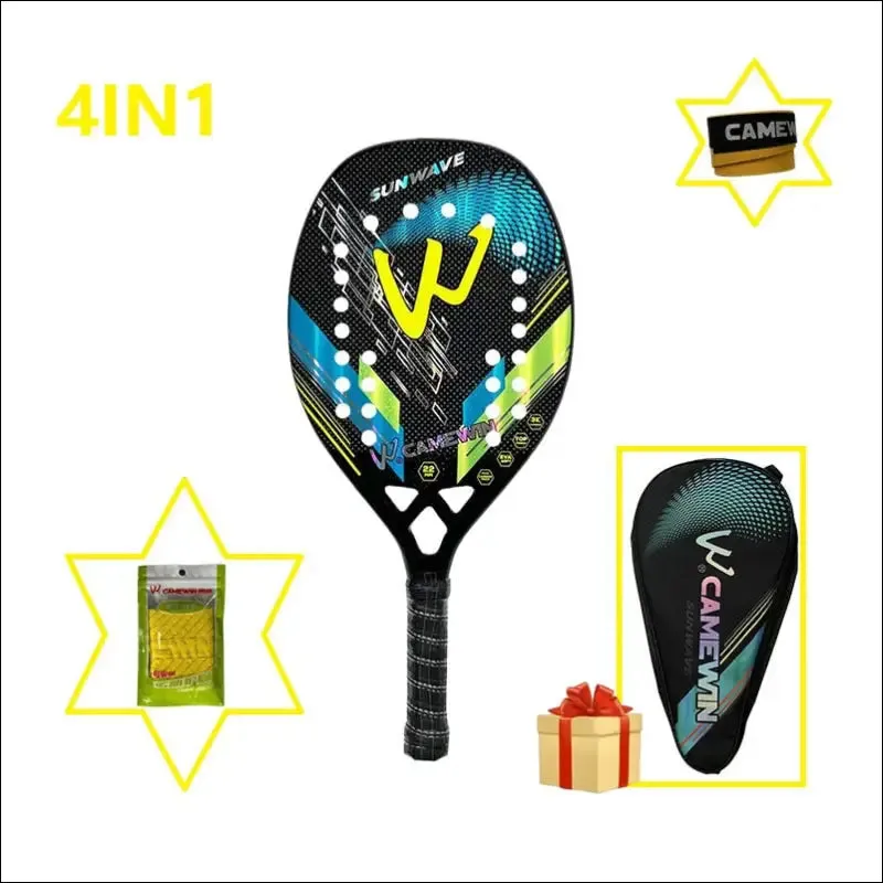 Tennis racket for best partner 2023 big sells carbon and glass fiber beach tennis racket