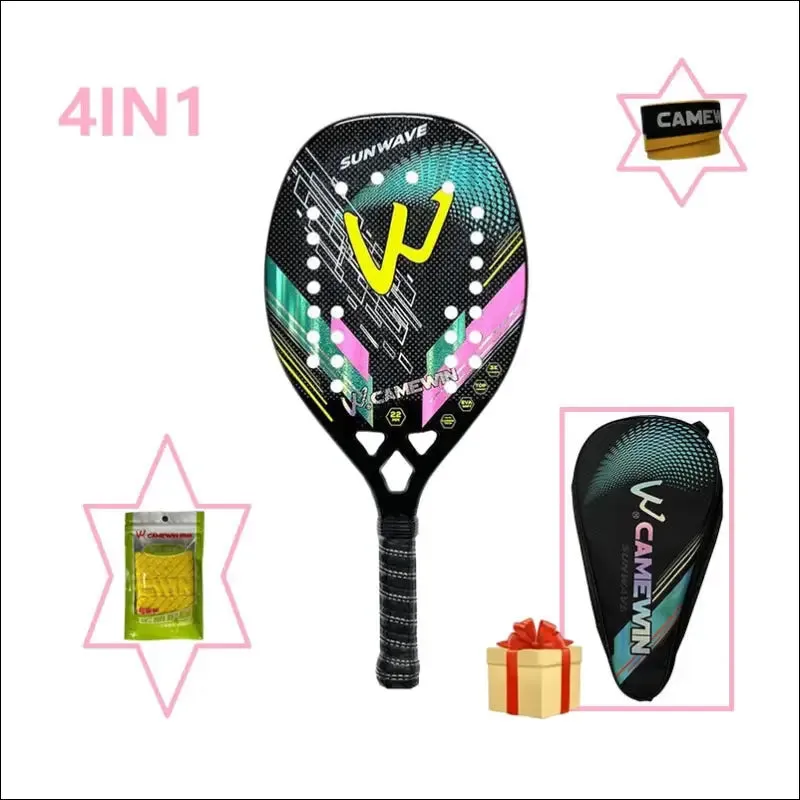 Tennis racket for best partner 2023 big sells carbon and glass fiber beach tennis racket