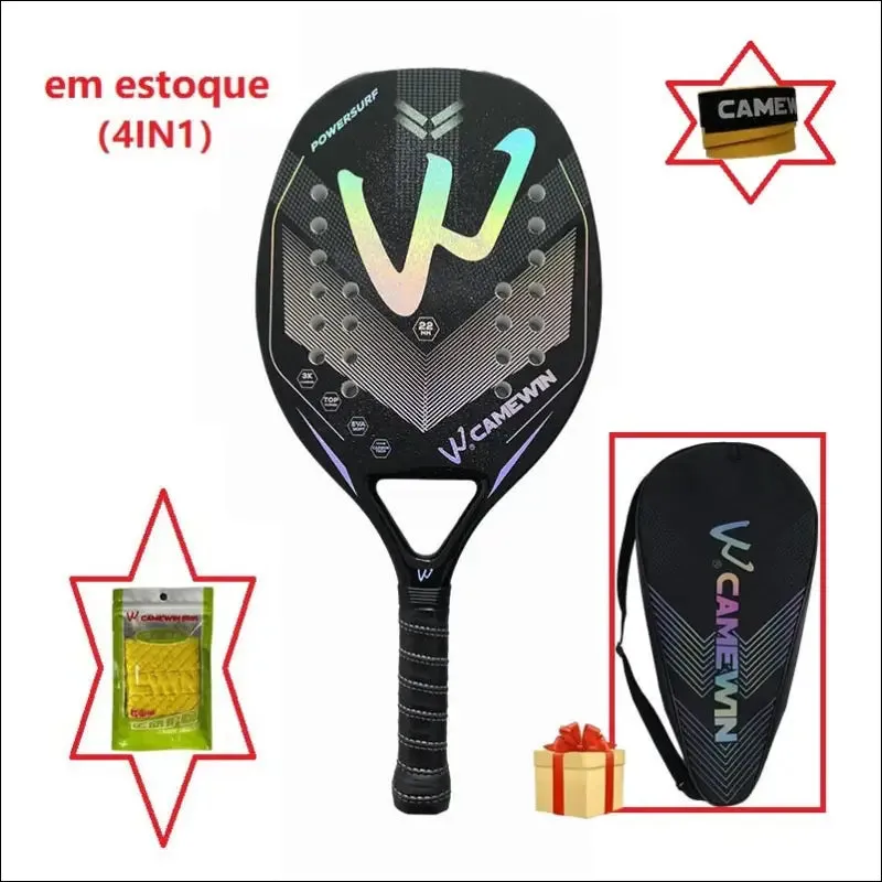 Tennis racket for best partner 2023 big sells carbon and glass fiber beach tennis racket