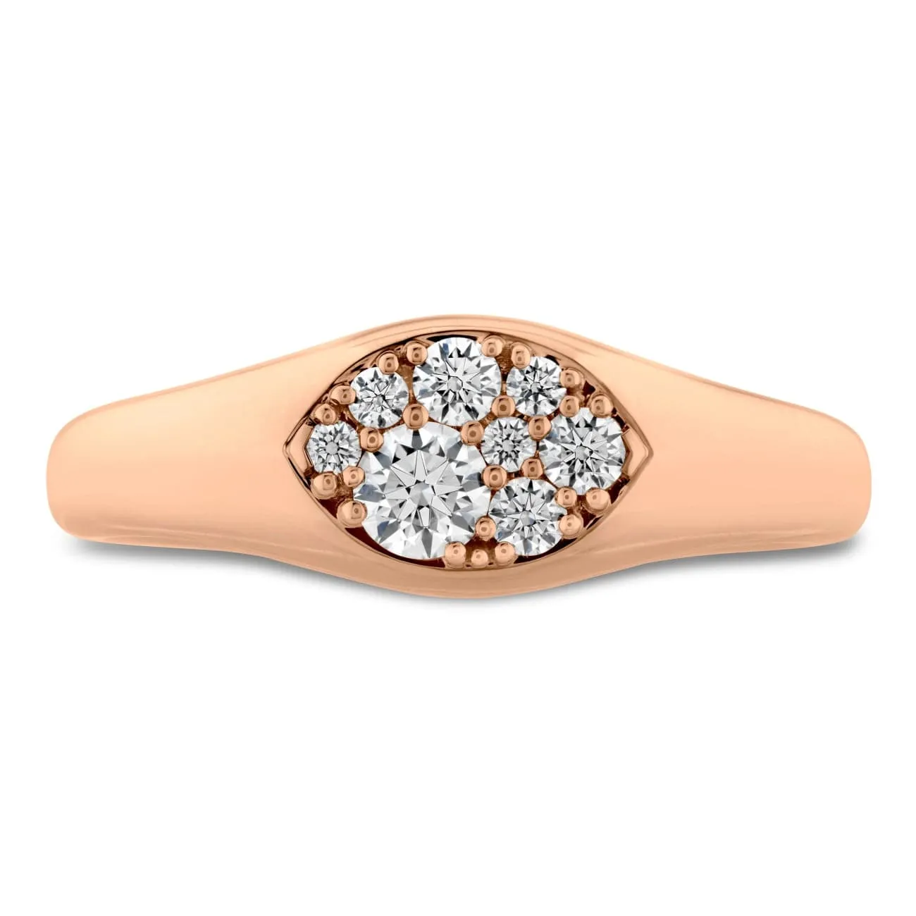 Tessa Navette Signet 18K Rose Gold Ring
