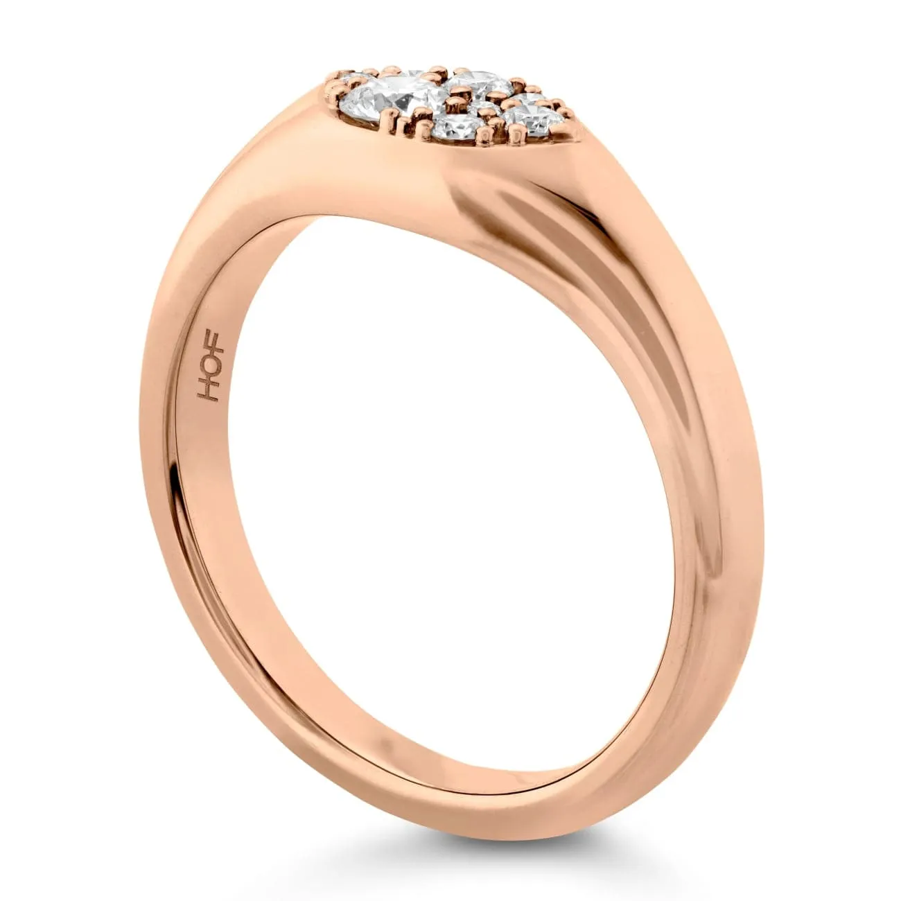 Tessa Navette Signet 18K Rose Gold Ring