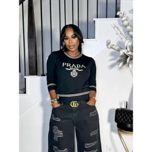 THE BIG GIRL VIBE FITTED SWEATER (ONESIZE)