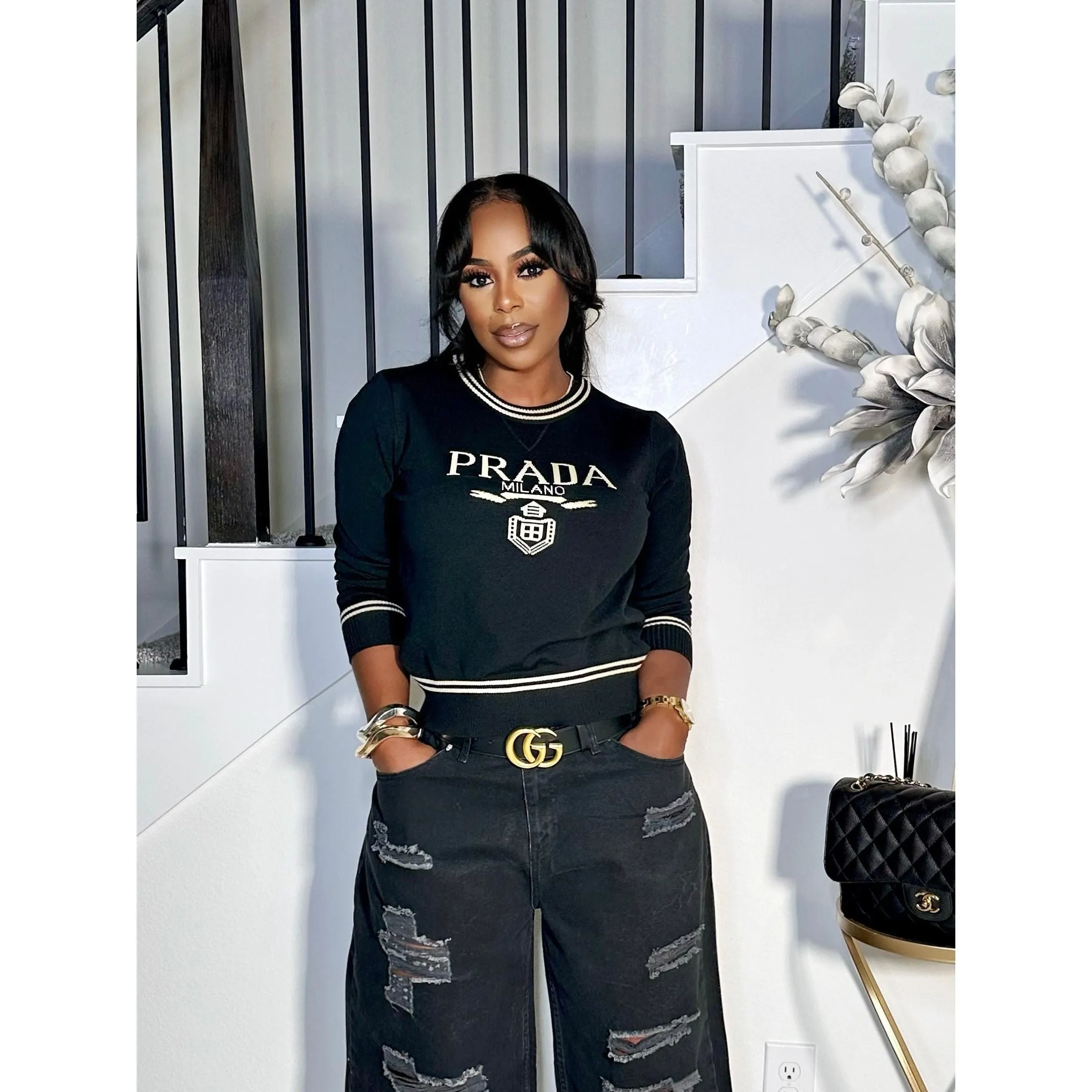 THE BIG GIRL VIBE FITTED SWEATER (ONESIZE)
