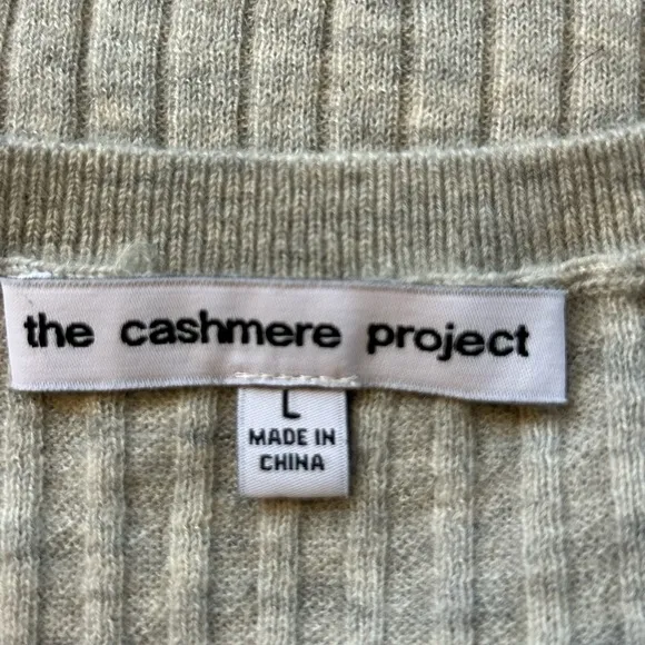 THE CASHMERE PROJECT LARGE thin gray rubbled sweater