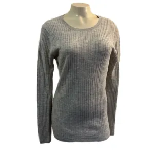 THE CASHMERE PROJECT LARGE thin gray rubbled sweater