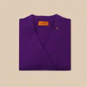 THE CHRIS | Classic Wrap Cashmere Sweater | Wavelength Purple