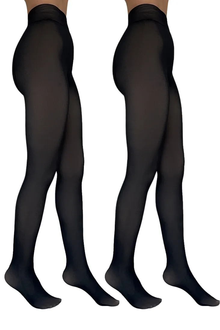 Thermal Fleece Tights  - Black