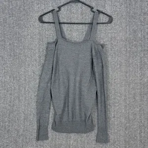 Theyskens Theory Sweater Womens XS* Gray Cashmere Silk Blend Off Shoulder Straps