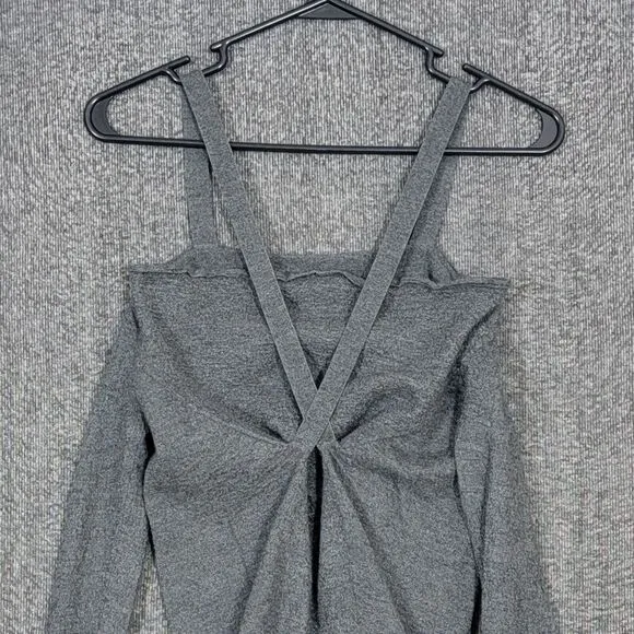 Theyskens Theory Sweater Womens XS* Gray Cashmere Silk Blend Off Shoulder Straps